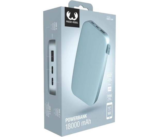 Fresh N Rebel Power Bank 18000 mAh PD Dusky Blue 215339 - 1103362 - zdjęcie 4